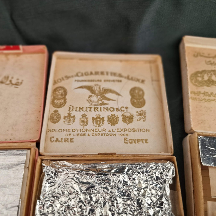 3 Vintage Egyptian Cigarette Boxes (1905-1930)