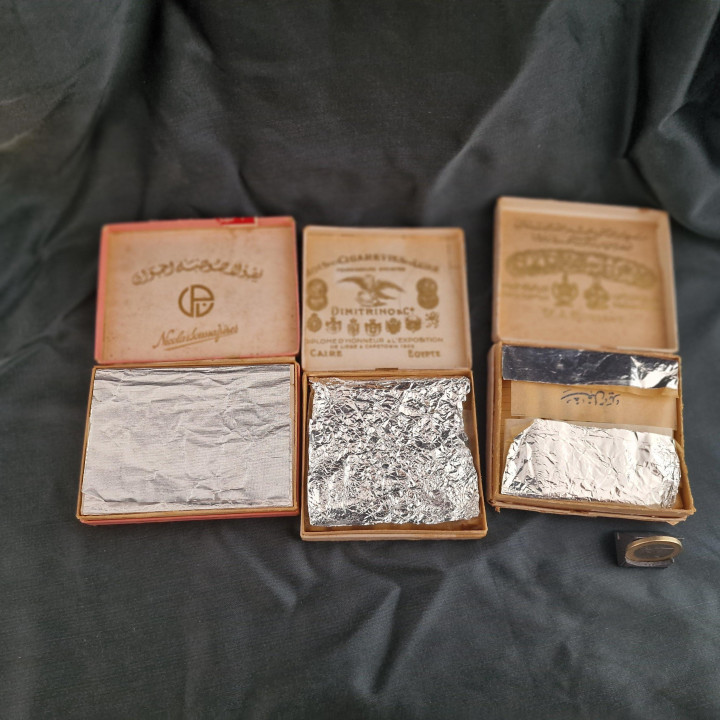 3 Vintage Egyptische Sigarettendoosjes (1905-1930)