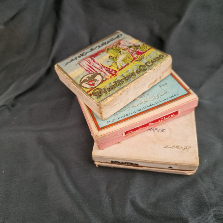 3 винтажные египетские коробки для сигарет (1905-1930)
