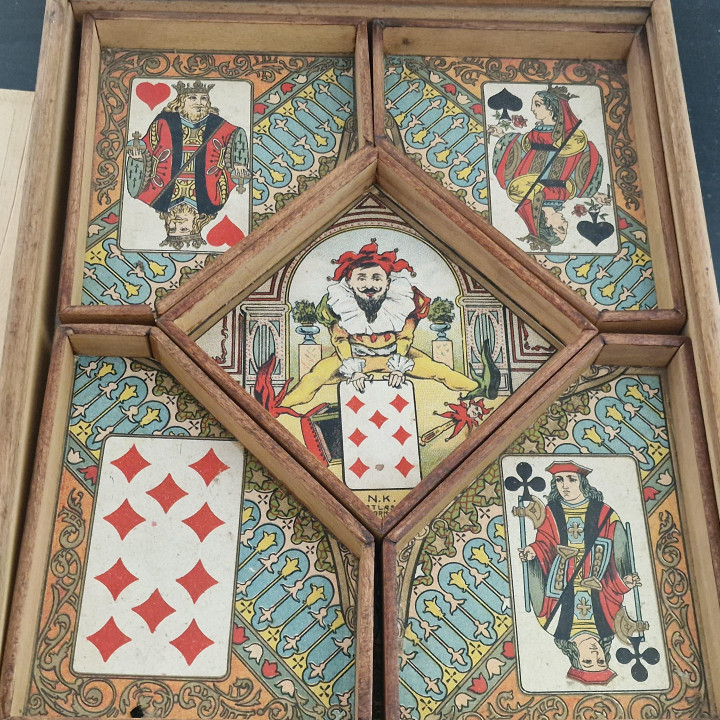 Старинная французская игра Le Nain Jaune N.K. Atlas, ок. 1900