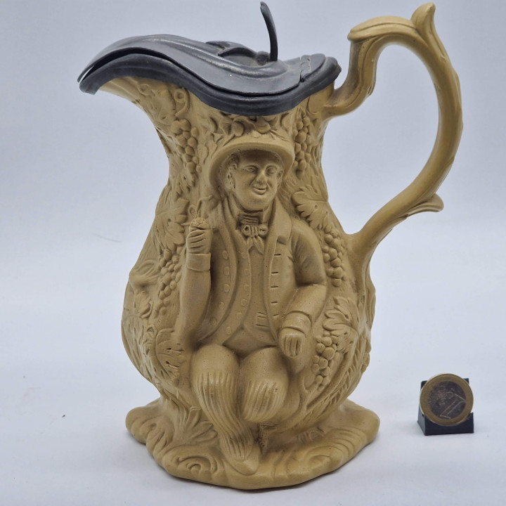 Cruche Victorienne en Grès Tam O’Shanter, 1860-1880