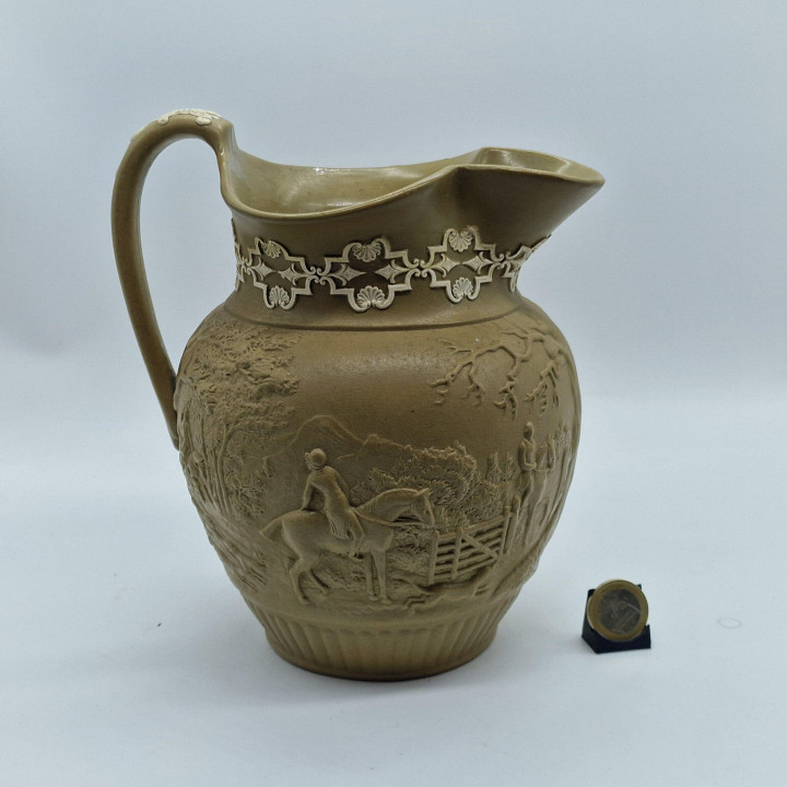 Staffordshire Kan Imperial Stone Turner Reliëf 1870