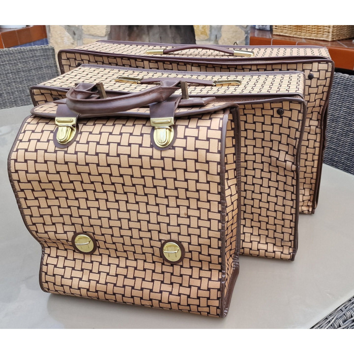 Set da viaggio vintage anni '60: 2 valigie e borsa