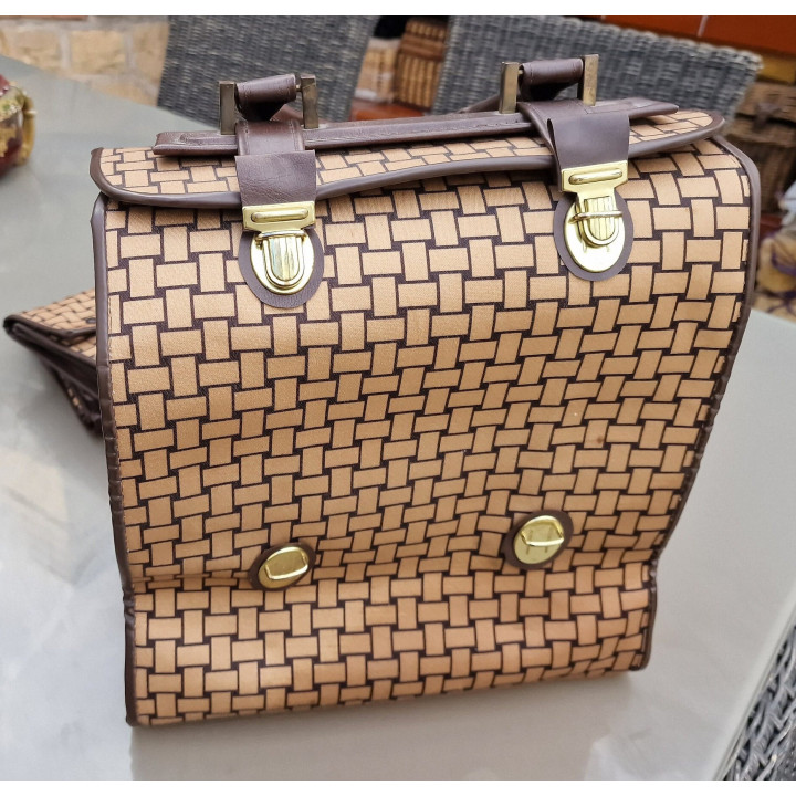 Vintage Reiseset der 1960er: 2 Koffer und Handtasche