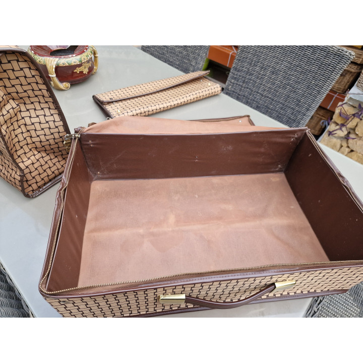 Ensemble de voyage vintage années 60 : 2 valises et sac
