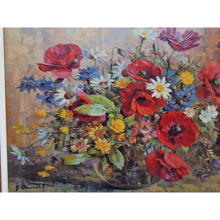 Bodegón Floral Gabriel Danset - Litografía 1950