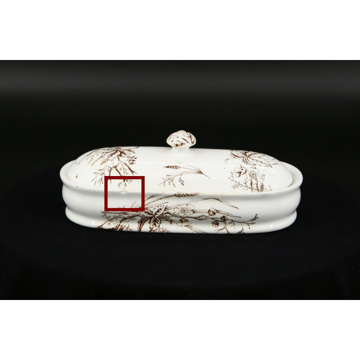 Estuche de Cerámica Victoriano para Cepillo de Dientes - S. XIX