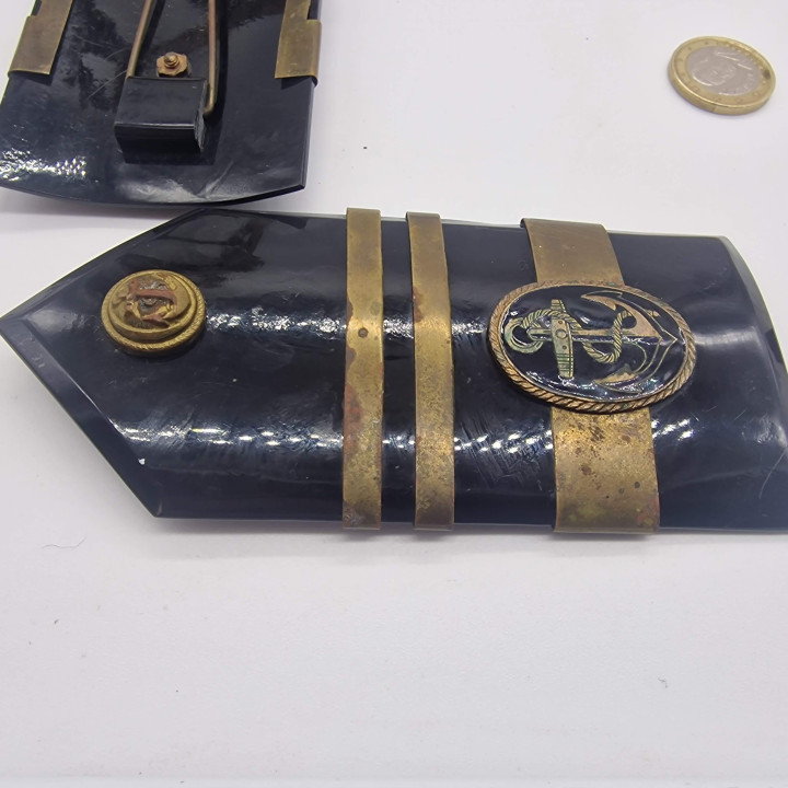 Épaulettes de Capitaine Marine Marchande Années 50