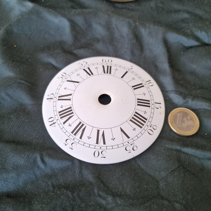 Mostrador de Relógio Antigo em Esmalte Séc. XIX - 9,7 cm