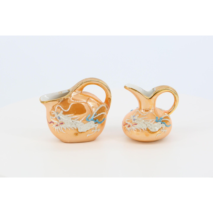 Para miniaturowych waz Nakasima Dragonware, Japonia lata 30.