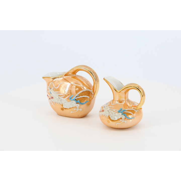 Paire de Jarres Miniatures Nakasima Dragonware, Japon 1930