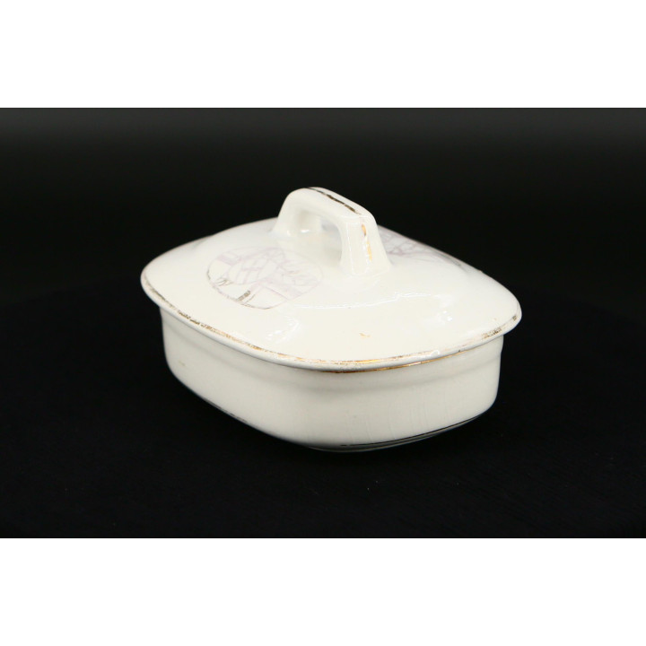 Antique 19th Century Ceramic Soap Dish - Victorian Vanity Decor