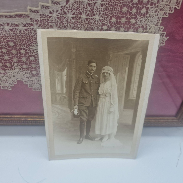 4 antike Hochzeitsfotos 1900-1920, Frankreich