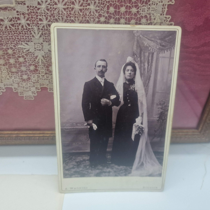 4 старинных свадебных фото 1900-1920, Франция