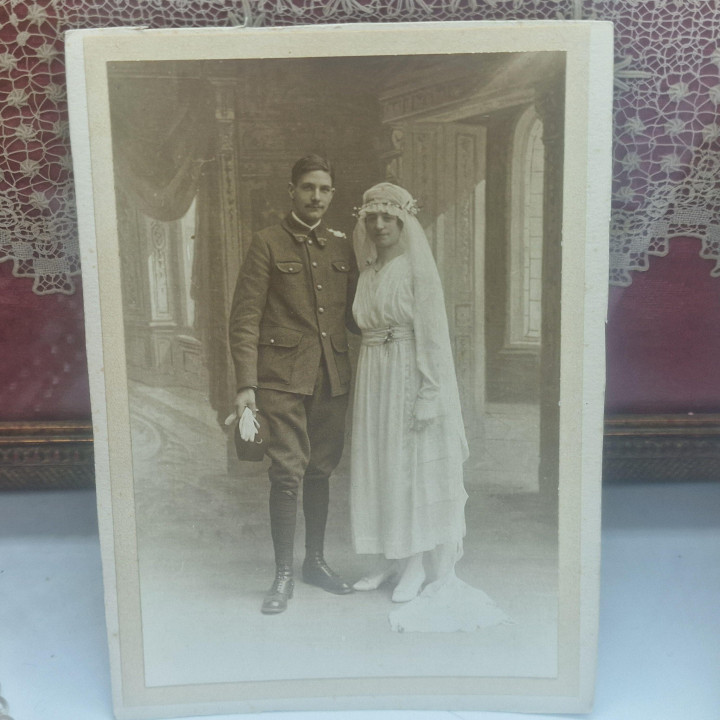 4 antike Hochzeitsfotos 1900-1920, Frankreich