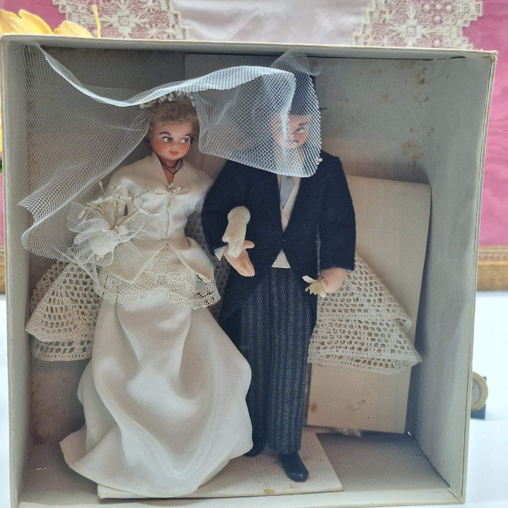 Set Tarta Boda Vintage 1950 - Figuras y Encaje
