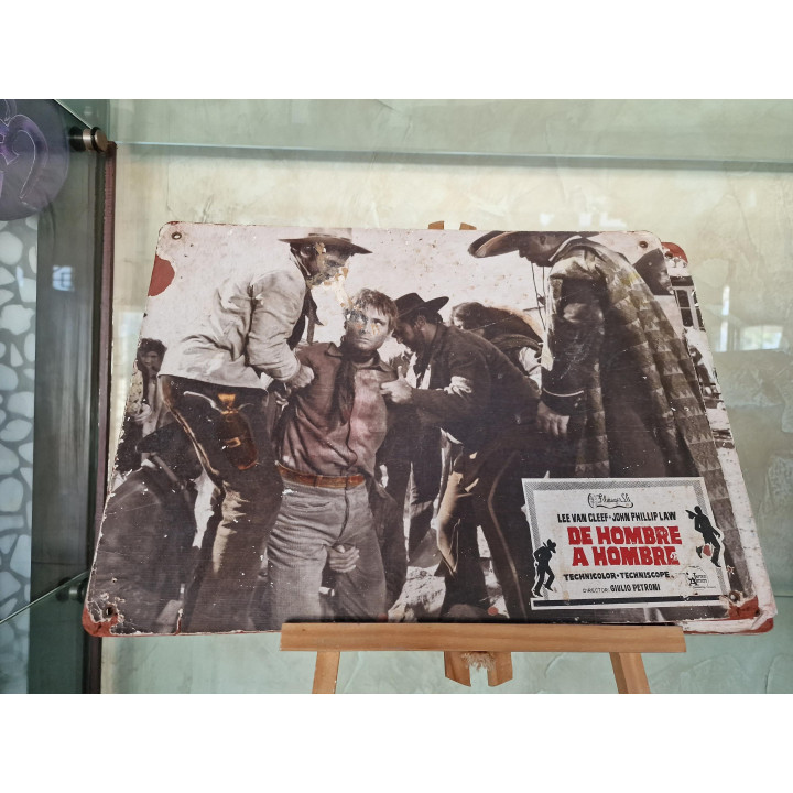7 Cartazes Metálicos de Cinema Vintage Espanha 1960