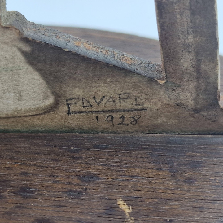 Fotoscultura Favari 1928 - Ritratto d'Epoca in Legno