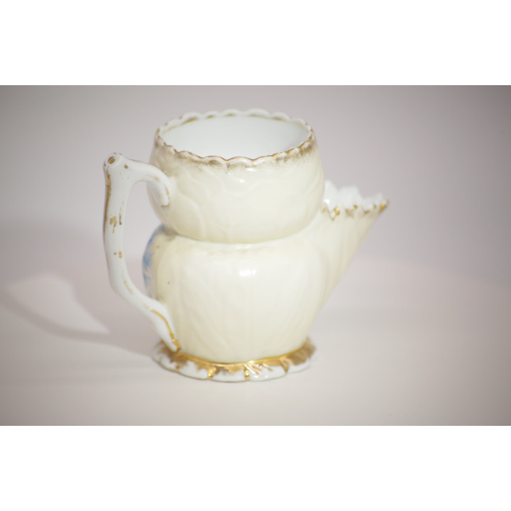 Scuttle da Barba in Porcellana Vintage - Floreale e Oro