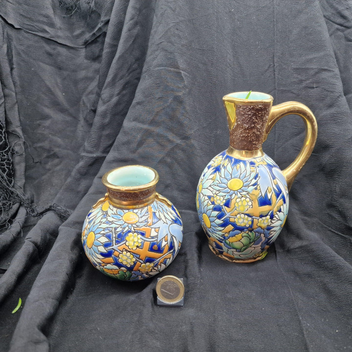 Boch Frères La Louvière Miniatuur Keramiek Set (1910)