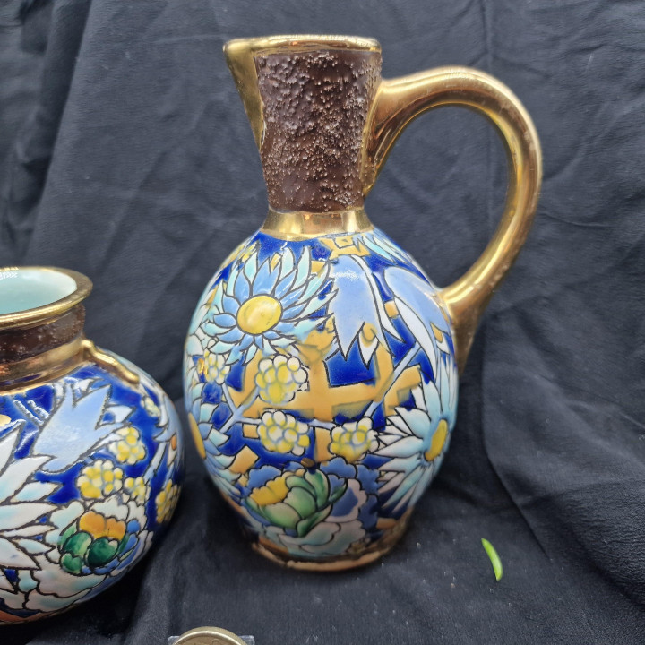 Boch Freres La Louviere Miniature Ceramic Set 1910-1920