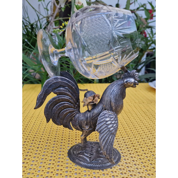 Scalda cognac vintage Gallo, Spagna 1940, Alpaca
