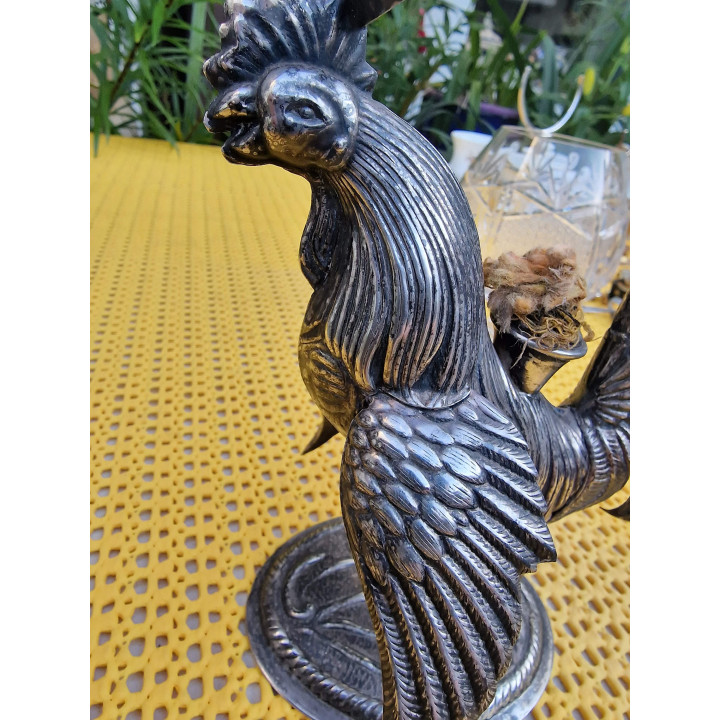 Chauffe-cognac vintage Coq, Espagne 1940, Alpaga