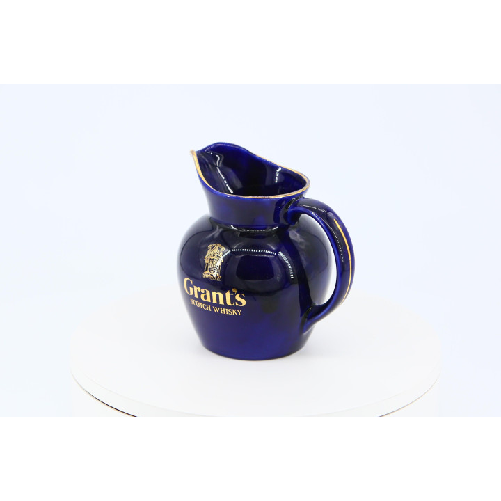 Jarra Whisky Grant's Wade Pottery Vintage — Azul y Oro