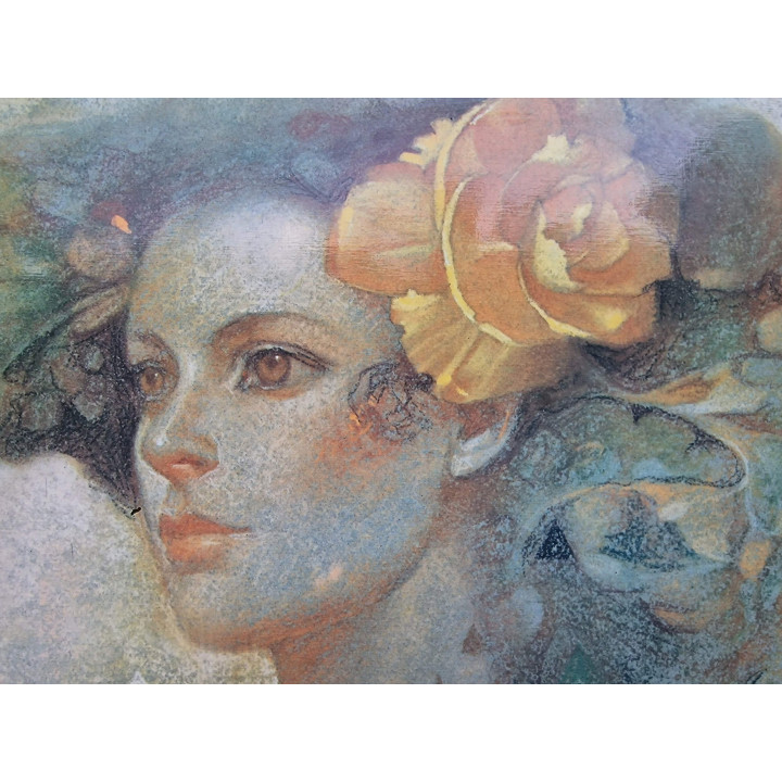 Paire de Tableaux sur Métal M. López - Style Romantique