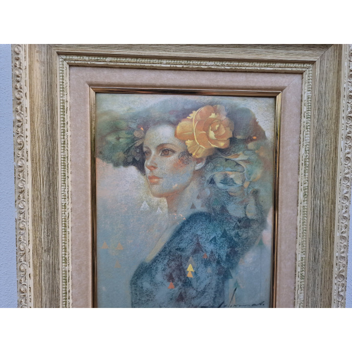 Paire de Tableaux sur Métal M. López - Style Romantique