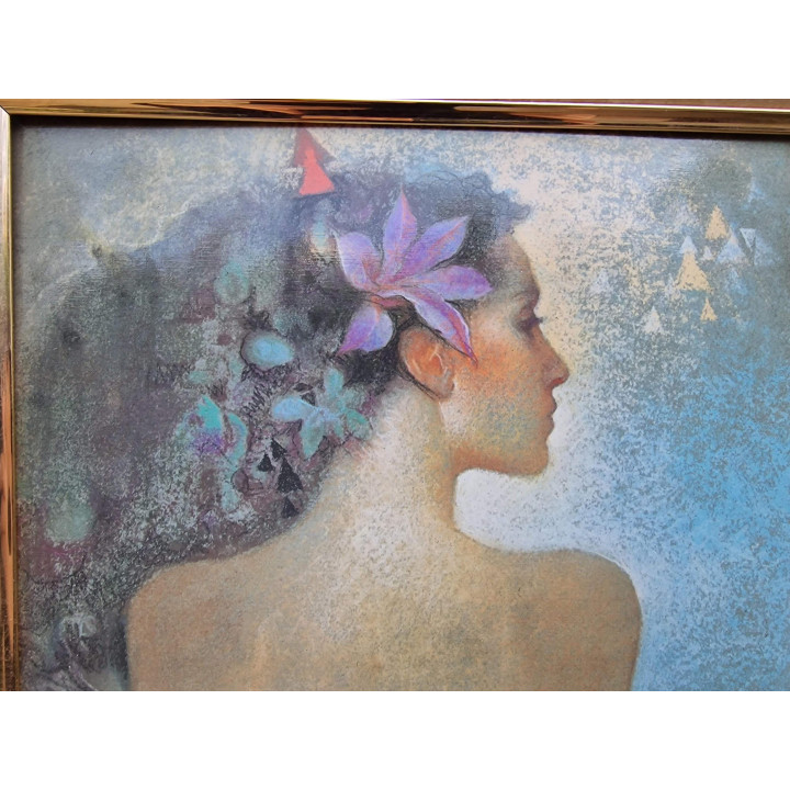 Pair of French Romantic Metal Prints - M. López (1990s)