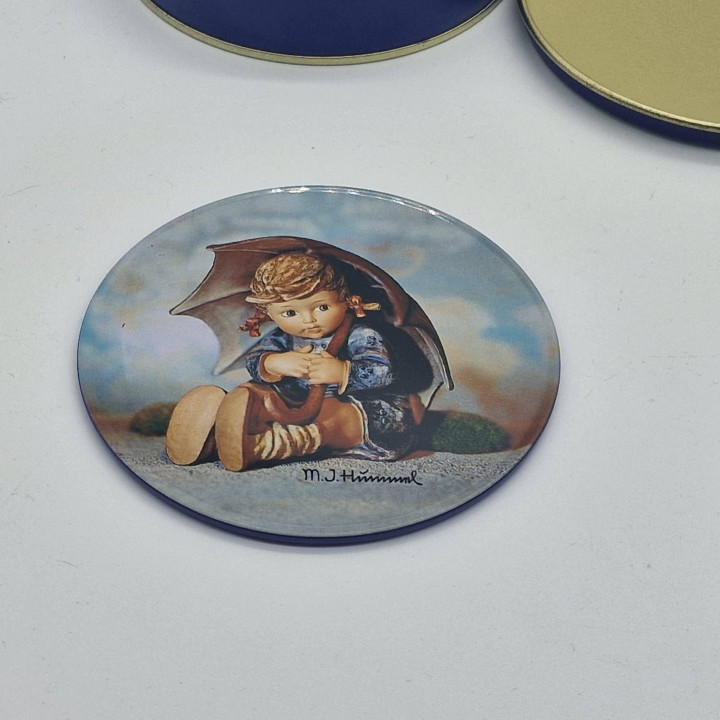 Hummel Goebel Onderzetters 'Meisje met paraplu' jaren 90