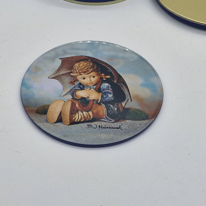 Hummel Goebel Onderzetters 'Meisje met paraplu' jaren 90
