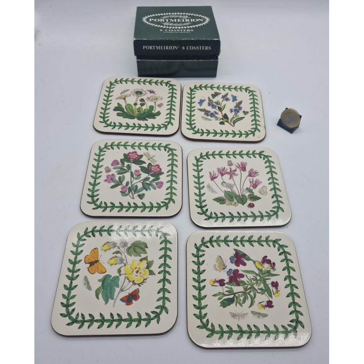 Vintage Portmeirion Botanic Garden Set van 6 Onderzetters
