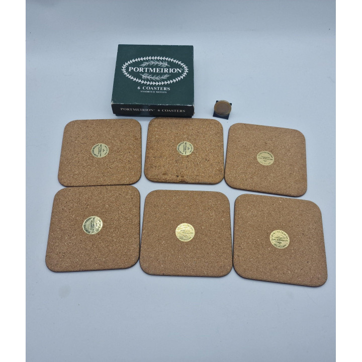 Vintage Portmeirion Botanic Garden 6er-Set Untersetzer