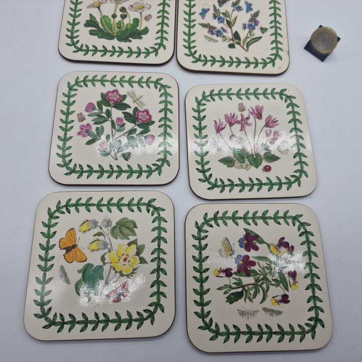 Conjunto 6 Bases de Copos Vintage Portmeirion Botanic Garden