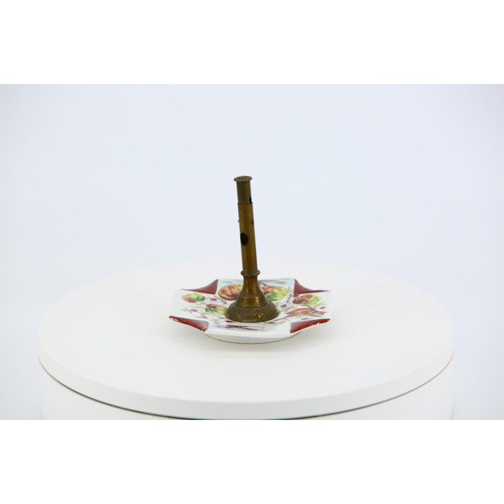 Coupe-cigare de table vintage années 70 - Laiton et Céramique