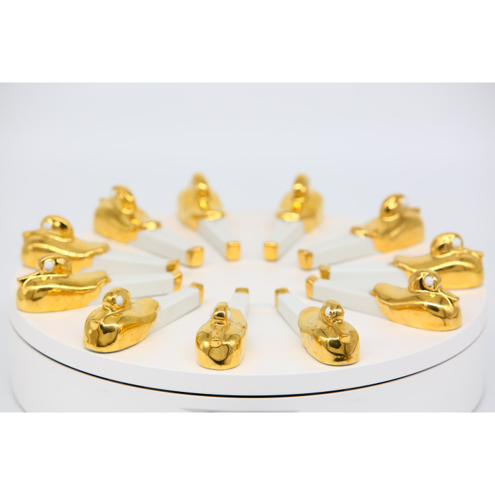 Set de 11 Repose-couteaux Robj Paris Art Déco - Canards Dorés