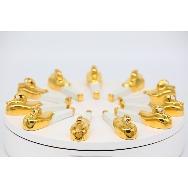 Set 11 Poggiacoltelli Robj Parigi Art Déco - Porcellana Oro