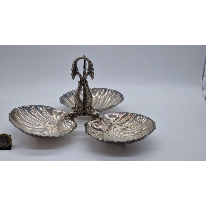 Neobarock Versilberter Tafelaufsatz 1930er - Muschelschale