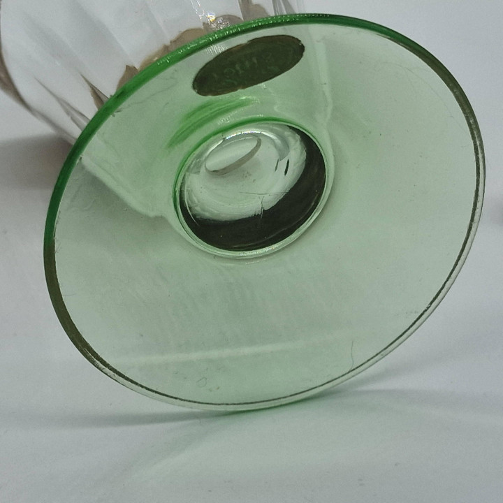Verre à Ouraline et Or 22K Lotus Glass Co - Années 50