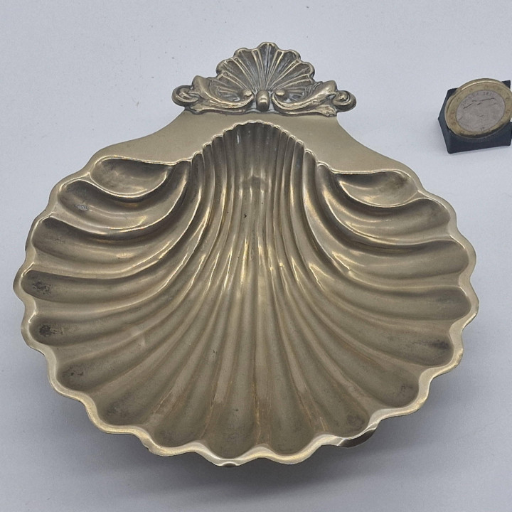 メキシコ製ビンテージアルパカシェル型トレイ 1950年代