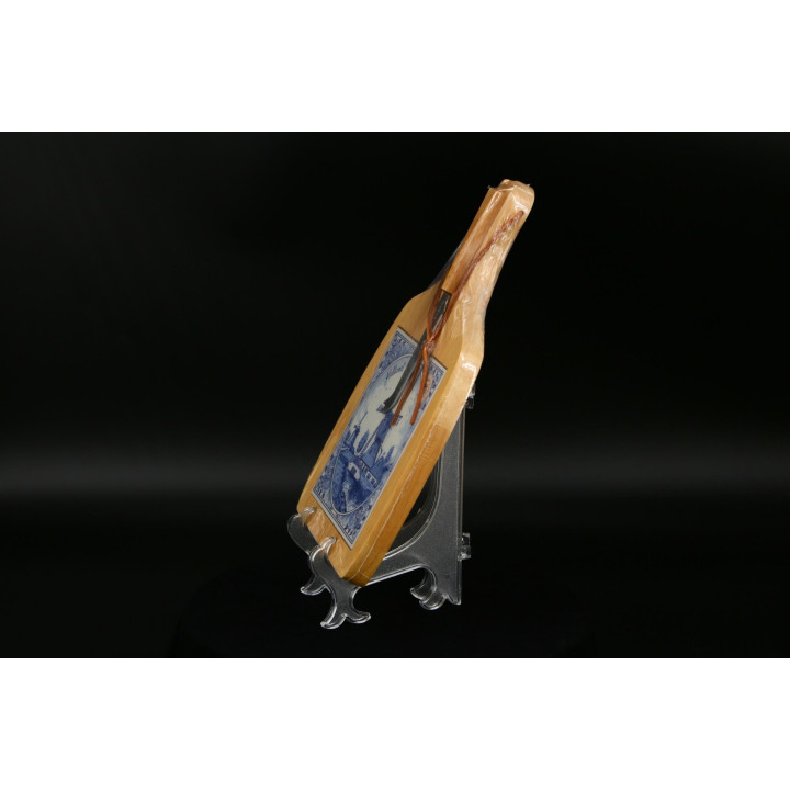 Tabla de Queso Madera Delft Blue con Cuchillo - Holanda