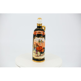 Vintage Spaanse Keramische Cognac Karaf - Alako Stierengevecht