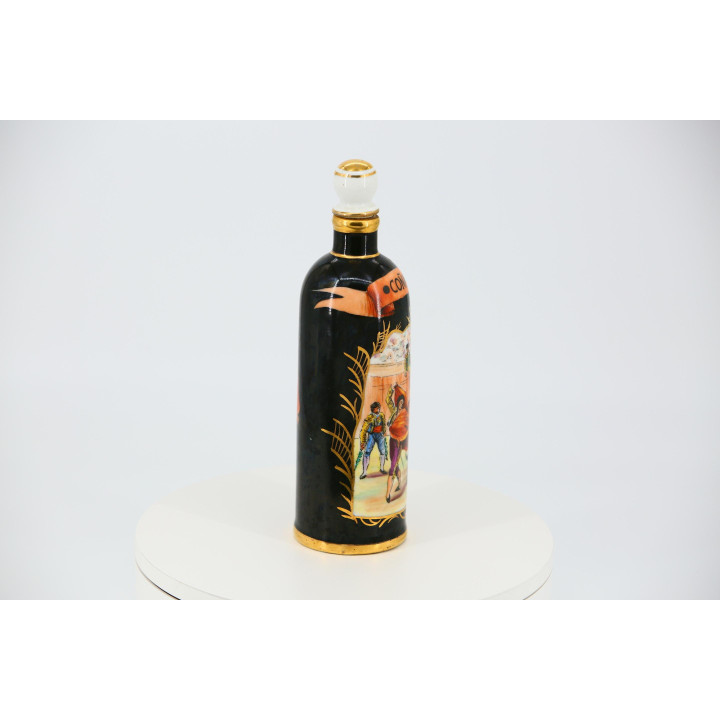 Vintage Spanish Ceramic Cognac Decanter - Alako Bullfighting Scene
