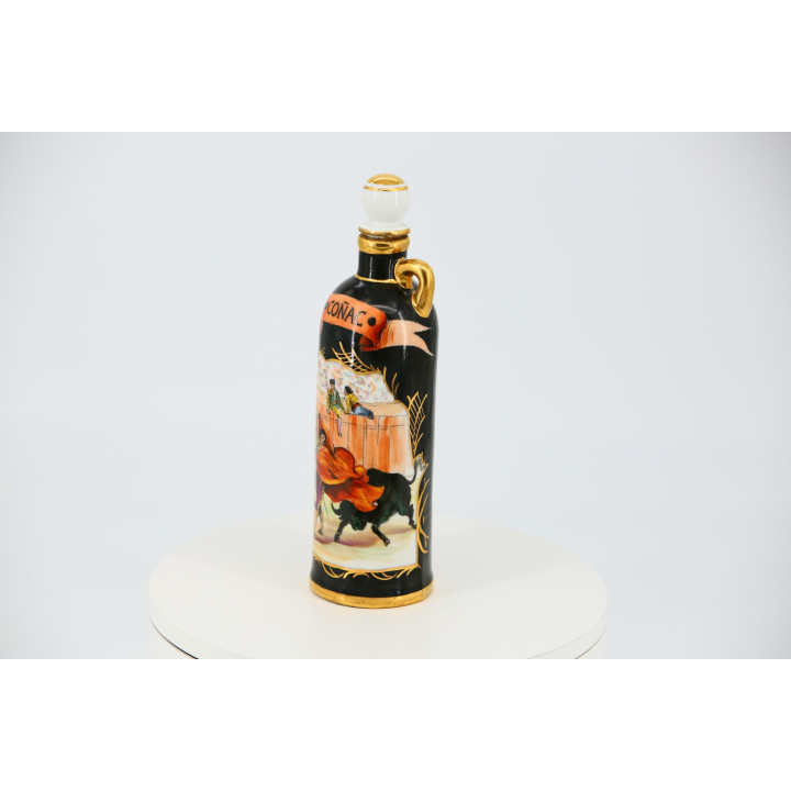 Vintage Spanische Keramik-Cognackaraffe - Alako Stierkampf-Dekor