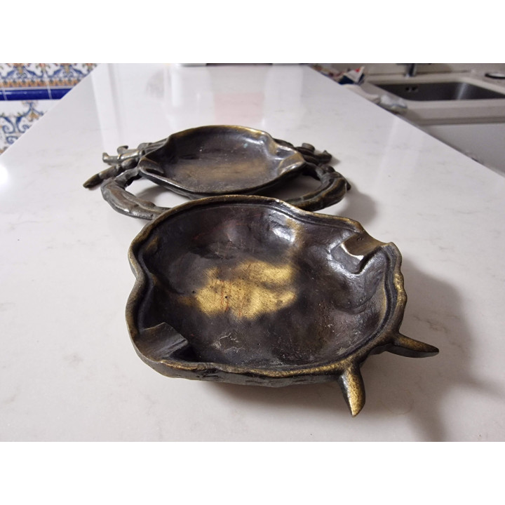 Vintage Krabben-Aschenbecher aus Messing - Spanien 1980er