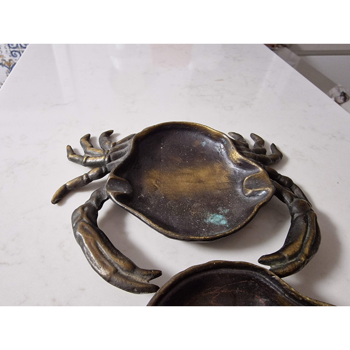 Vintage Messing Krab Asbak - Spanje jaren 80