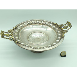 Centrotavola Neoclassico del XIX Secolo in Bronzo Argentato