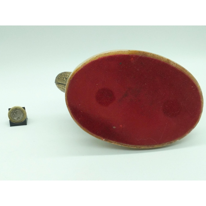 Vintage Zwaan Glashouder 1970 | Goud Metaal & Onyx